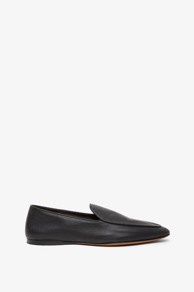 Hereditas flat black loafers