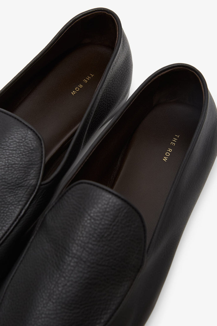 Hereditas flat black loafers