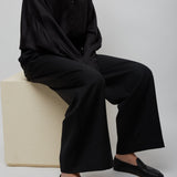 Awar flat black loafers