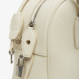India 10.00 white top handle bag