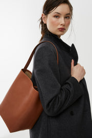 Medium N/S Park dark cuir tote bag