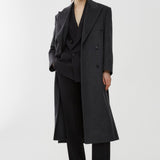 Harisi dark grey melange coat