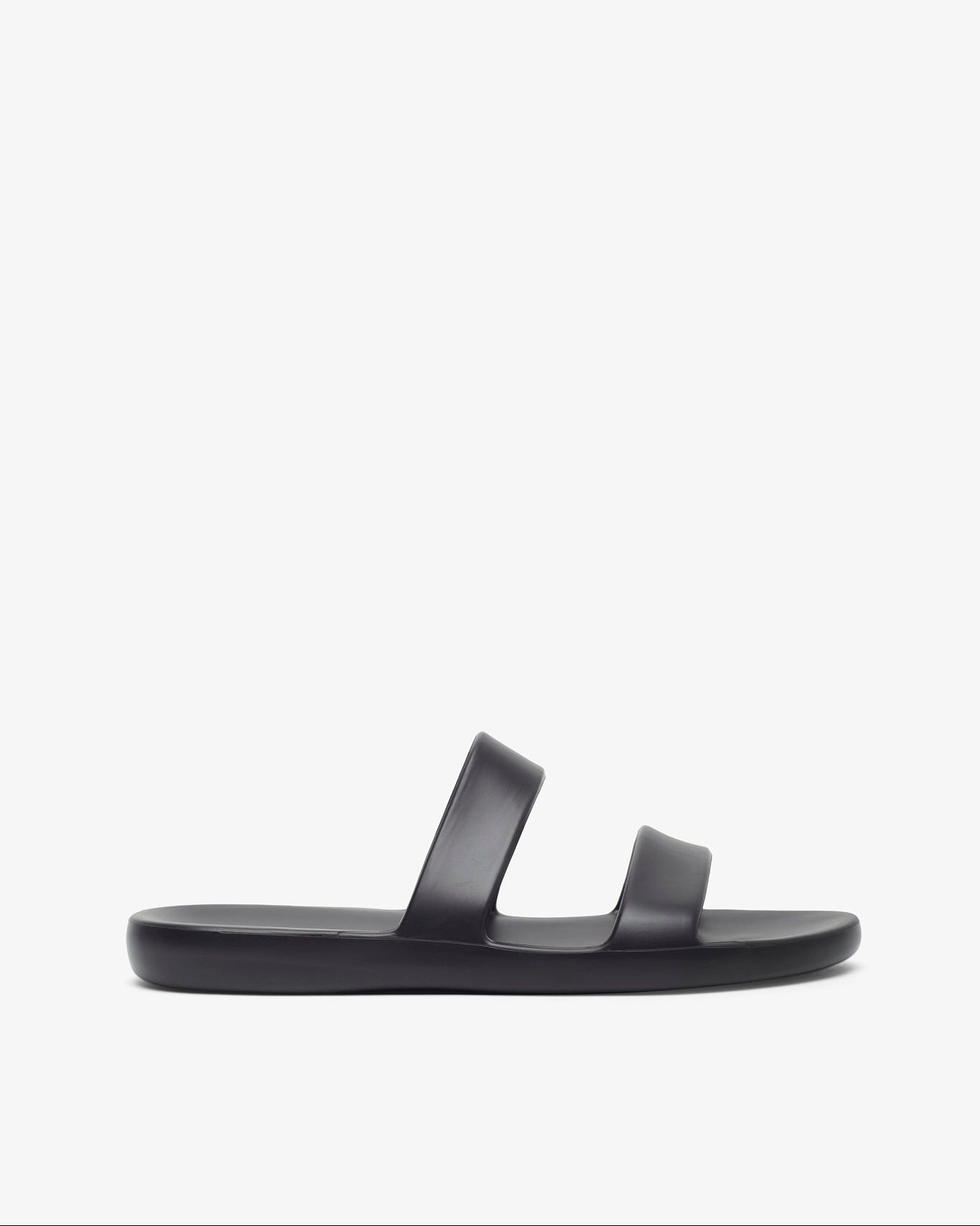 Black sandal on a white background