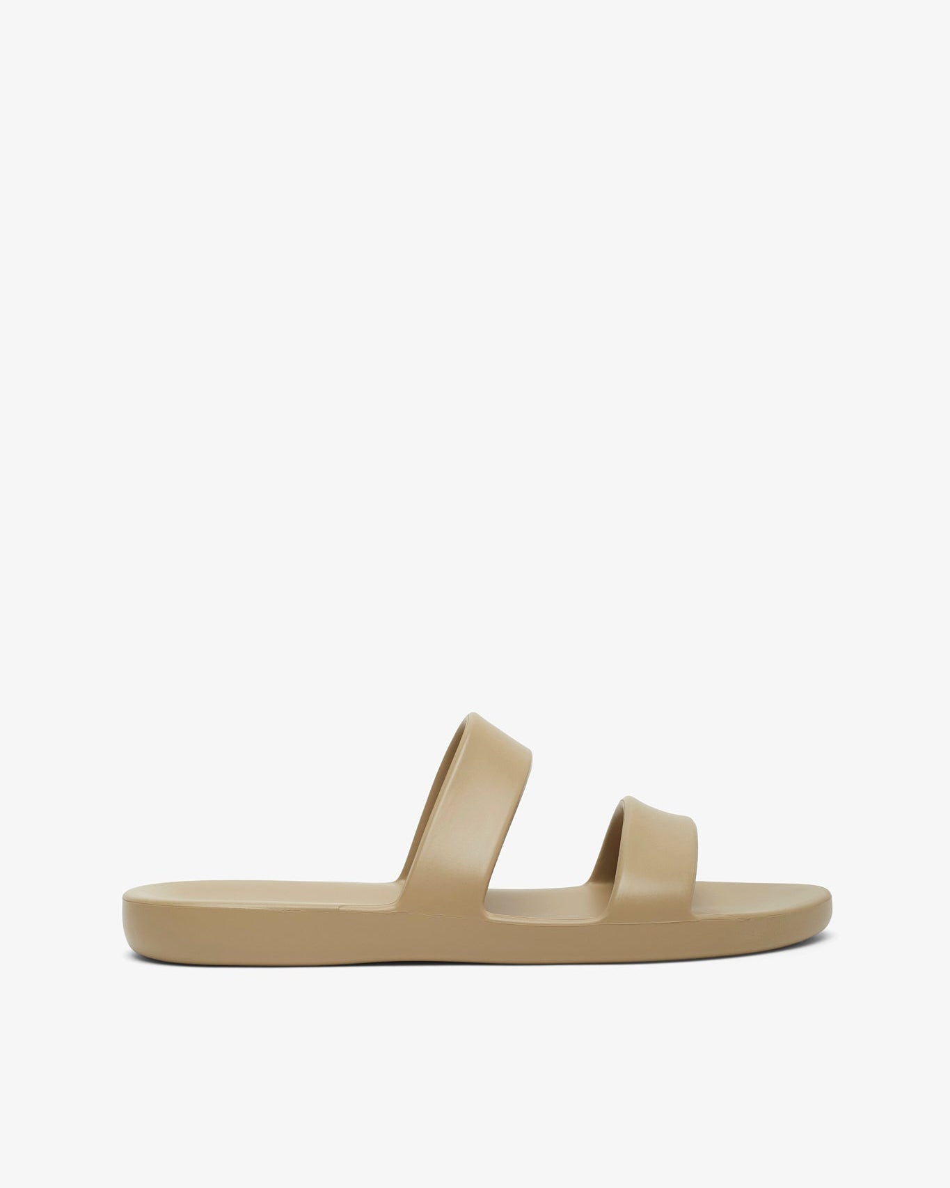 Beige sandal on a white background