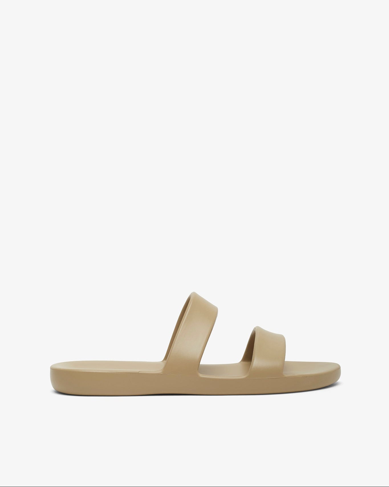 Beige sandal on a white background