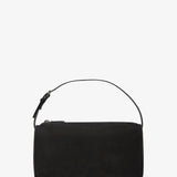 90's black nubuck leather bag