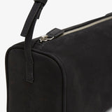 90's black nubuck leather bag