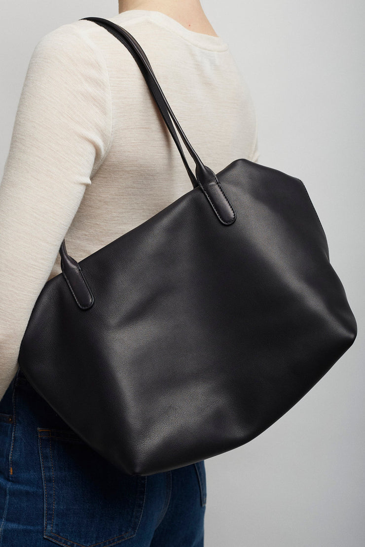 Henri black leather bag