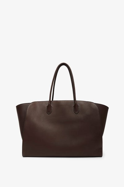 Marlo L brown leather tote bag