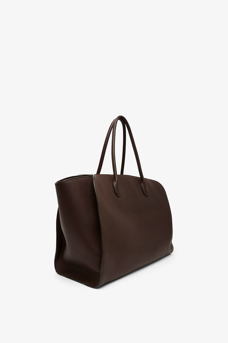 Marlo L brown leather tote bag