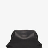 Mira black leather clutch
