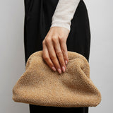 Mira natural raffia clutch