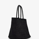 Oregon black raffia bag