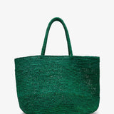 Oregon green raffia bag
