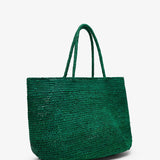 Oregon green raffia bag