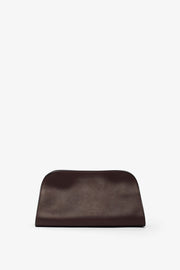 Peggy brown leather clutch
