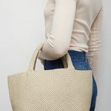 Ruth woven soft leather tote bag