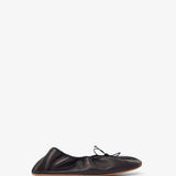 Round black ballet flats