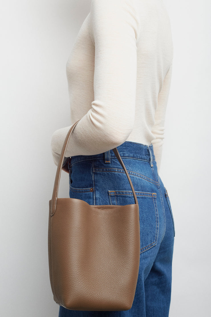 Small N/S dark olive tote bag