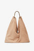 Bindle three beige suede bag