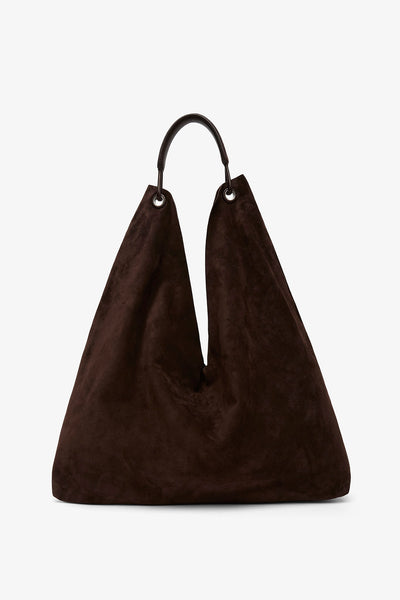 Bindle three brown suede bag