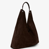 Bindle three brown suede bag