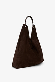 Bindle three brown suede bag