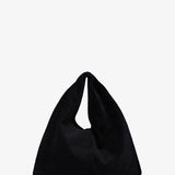 Bindle small black suede bag