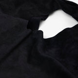 Bindle small black suede bag
