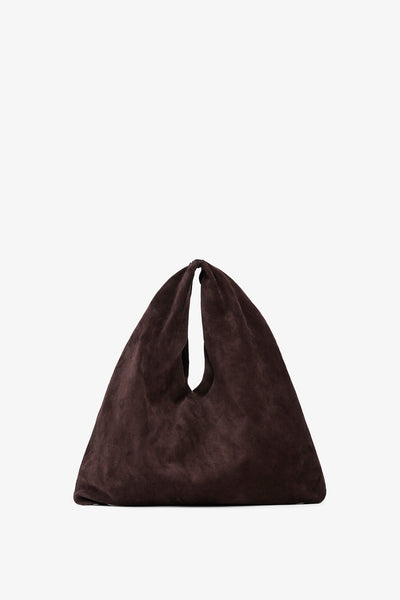 Bindle small brown suede bag