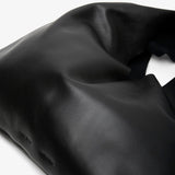 Bindle small black leather bag