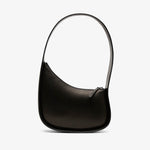 Black handbag on a white background