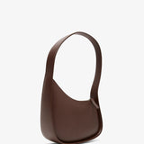 Half moon brown leather bag