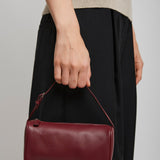90'S burgundy leather bag