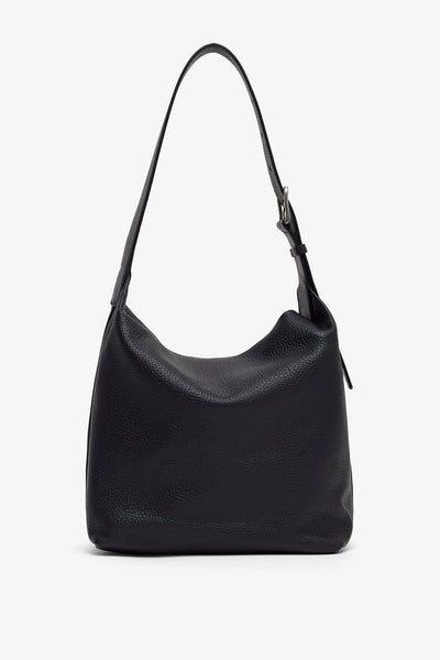 Isa black leather bag