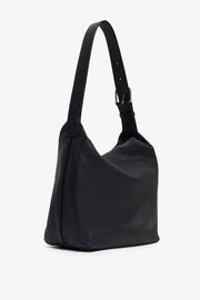 Isa black leather bag