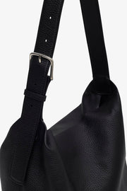 Isa black leather bag
