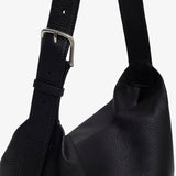 Isa black leather bag