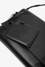 Nan black leather shoulder bag