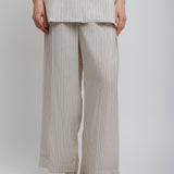 Yayah white grey silk pants