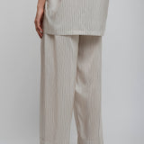 Yayah white grey silk pants