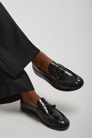 Polished leather loafer