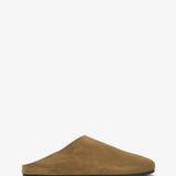 Hudson military suede slides