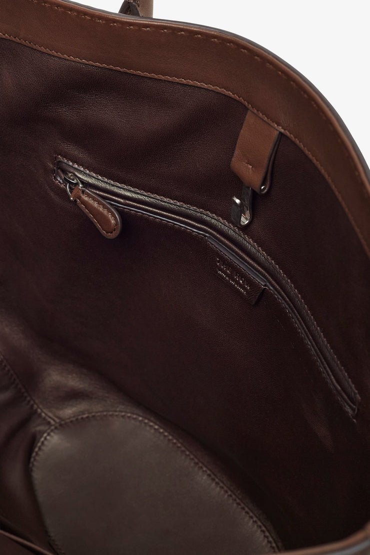 Alger brown leather tote bag