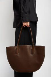 Alger brown leather tote bag