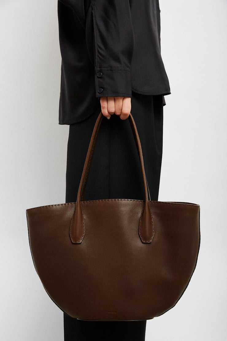 Alger brown leather tote bag