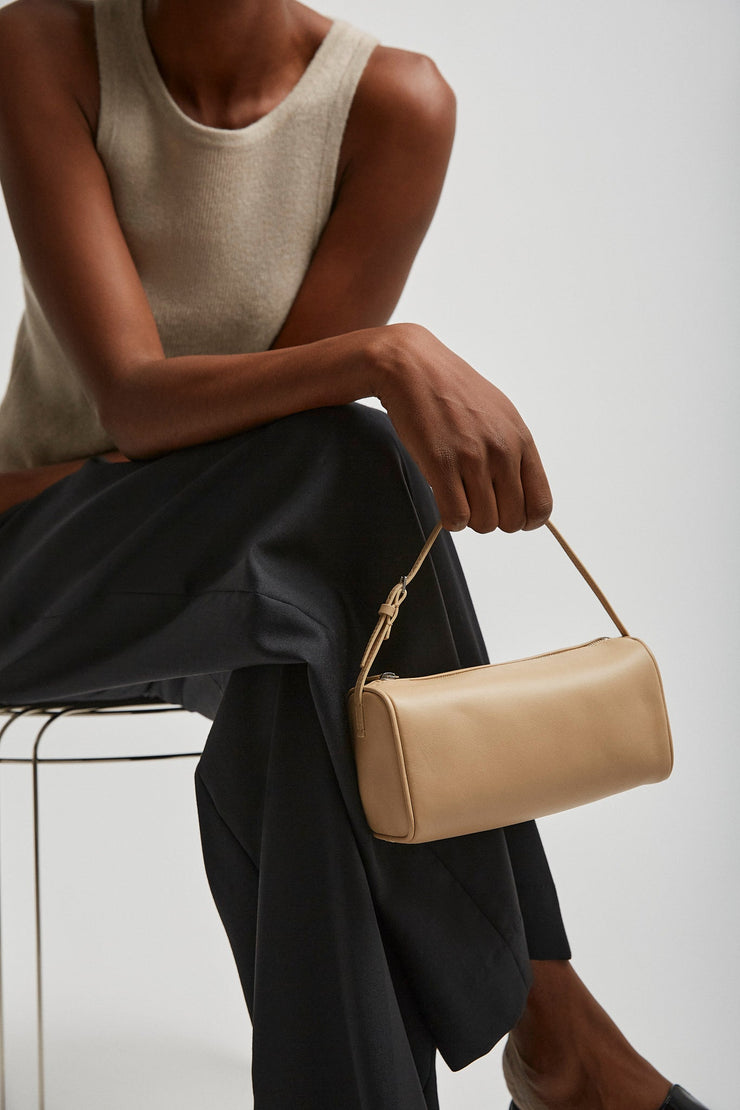 90's sand leather bag