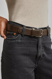 Maxi Classic brown leather belt