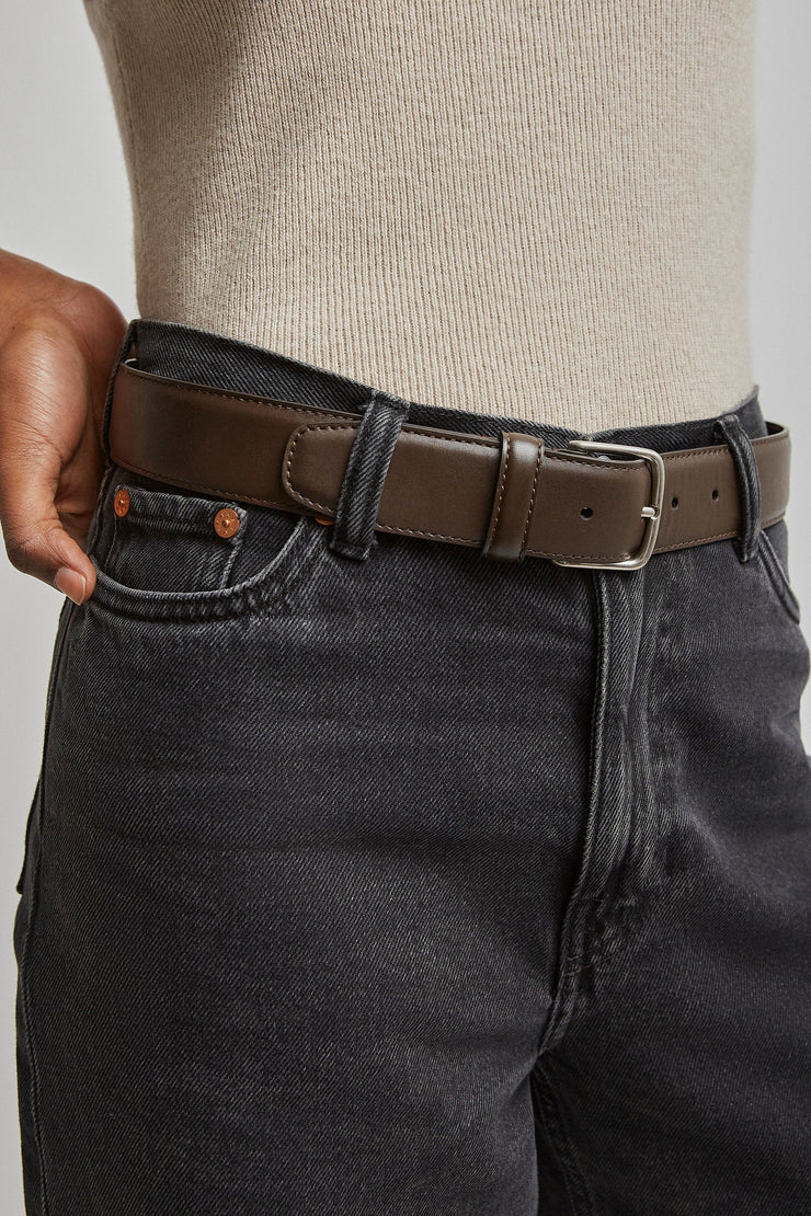 Maxi Classic brown leather belt