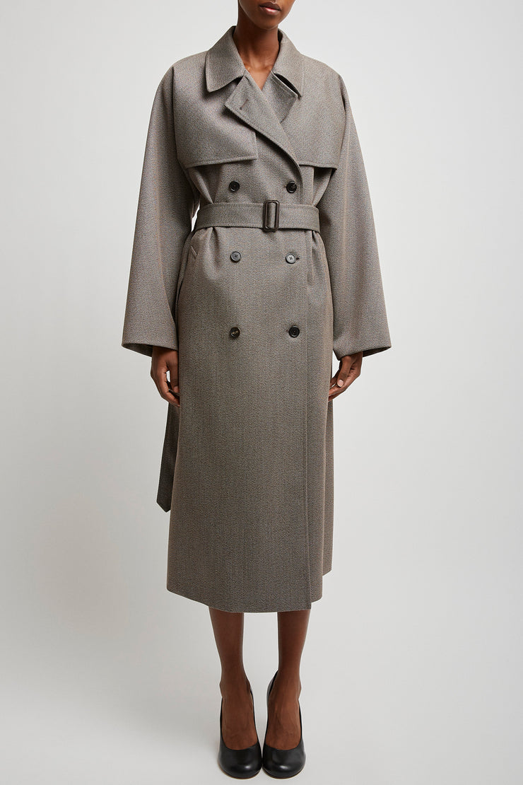 Rhydian wool gabardine coat